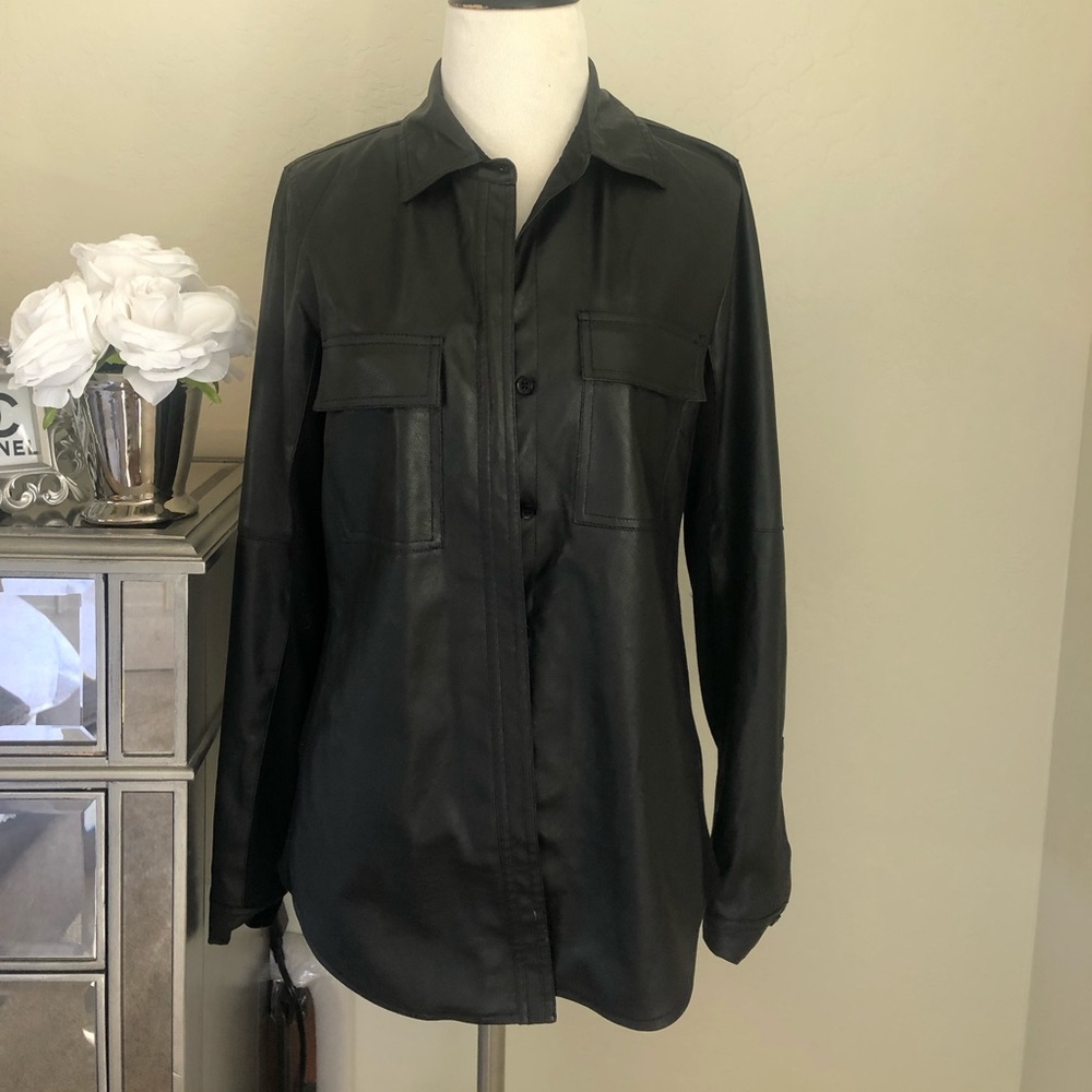 Leather blouse